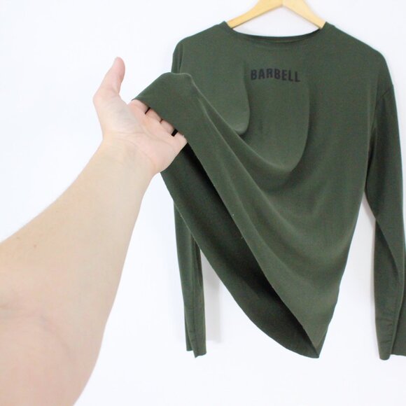 *Barbell Mens Athletic Green Long Sleeve - Picture 3 of 4
